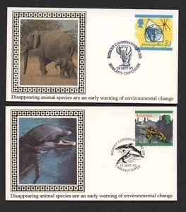 GB 1992 Green Issue 33p & 39p on Benham FDI Postcards Without Conservation h/s - Picture 1 of 1