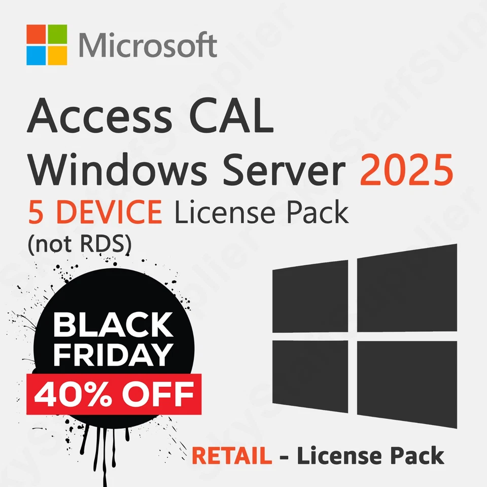 Microsoft Windows Server 2025 - 5 Device Client Access Licenses (CALs) BRAND NEW - Image 1 of 4