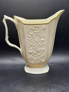 Lenox Gold Trimmed Floral Square Pitcher Or Flower Vase - Picture 1 of 7
