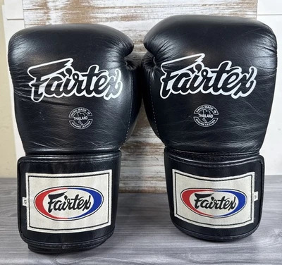 Luvas de boxe Fairtex BGV1 Muay Thai couro genuíno 12 - Leia - Imagem 1 de 4