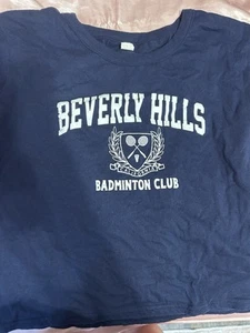 Beverly Hills Badminton Club Crop Top Size Extra Large Blue - Picture 1 of 3