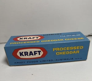Vintage Cardboard Kraft Processed Cheddar Cheese Box 2LB Net 907G Pt. Melbourne - Picture 1 of 17