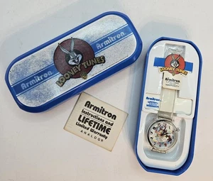 Vintage Taz Armitron Looney Tunes Tasmanian Devil Acryl klar Armbanduhr - Bild 1 von 4
