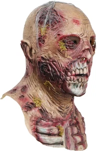 Halloween Spaventoso Maschera Zombie Raccapricciante Lattice Testa di Mostro per Adulti Costume Festa - Foto 1 di 9