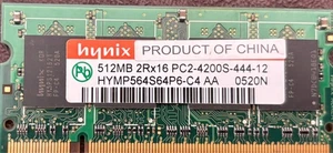 Vintage Hynix PC2-5300 512 MB SO-DIMM 667 MHz DDR2 Memory (HYMP564S64CP6-c4 aa) - Picture 1 of 1
