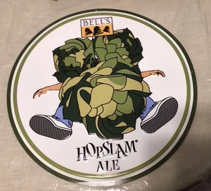 BELL’S HOPSLAM ALE Tin Metal Sign Round 15” X 15” Kalamazoo Mi Brewery - Picture 1 of 3
