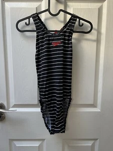 Women’s Black & white striped Speedo - 8/30 - Picture 1 of 4