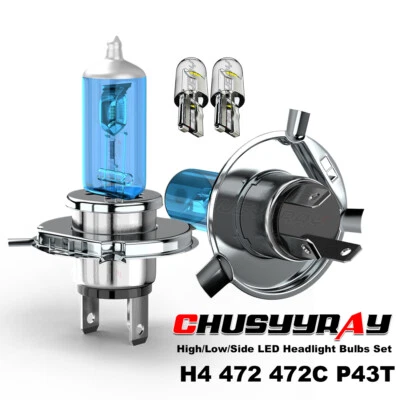 For VW Transporter T4 T5 T6 - H4 501 6000K LED High/Low/Side Headlight Bulbs 4X - Image 1 of 4