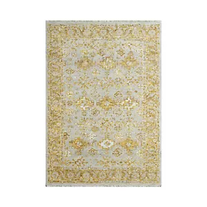 4'8''x6'3'' Gray Hand Knotted Transitional Oushak Wool Area Rug - Picture 1 of 8