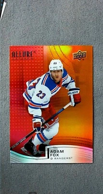 2021-22 Upper Deck  Allure Rainbow Red Orange #R-72 Adam Fox Rangers - Image 1 of 2