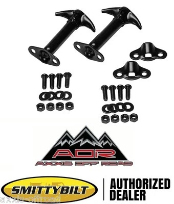 Пара черных защелок для капота Jeep в заводском стиле подходит для Jeep Wrangler и CJ 55-95 годов выпуска   - Изображение 1 из 3