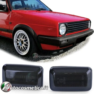 Frecce a led nere laterali paraurti anteriore per VW Golf 1 74-85 anche GTI - Immagine 1 di 4