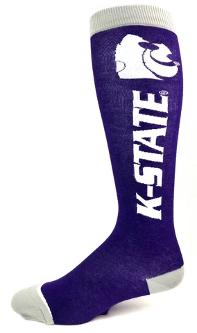 Kansas State Wildcats Purple & Gray Deuce Thin Long Socks Cover