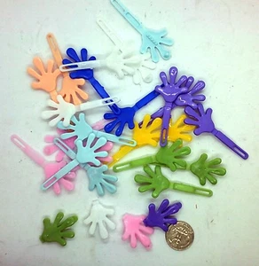 LOT OF 2 PACK- 24 PCS "HAND SHAPE" GIRL'S HAIR BARRETTES  2.5" LONG - Picture 1 of 3