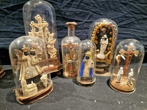 6 uds MUEBLES Cruz María crucifijo en botella de vidrio caída de vidrio iglesia sagrada - Imagen 1 de 16