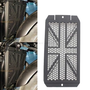 Stainless Black Radiator Guard Grill Cover Protector For Triumph twin T120 T100 - Picture 1 of 12