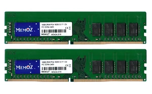 Memoz 2x 16GB DDR4 2400 MHz Desktop PC 32GB PC4 19200 Memory 288 pins UDIMM RAM - Picture 1 of 6