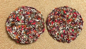 Scrubber uncinetto set di 2, multicolore con filo metallico, nuovo 3,5 - Foto 1 di 4
