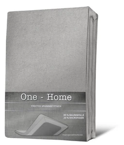 Spannbettlaken FROTTEE 140x200 cm - 160x200 cm silber Spannbetttuch Baumwolle - Bild 1 von 5