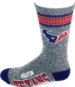 Calcetines de cuarto de fútbol americano Houston Texans de 4 rayas gris mármol Deuce - Imagen 1 de 3