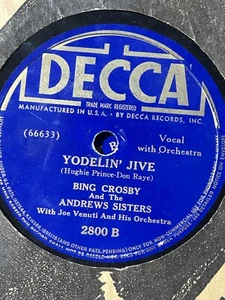 Andrews Sisters Bing Crosby Lot (4) DECCA 78 Yodel Jive Sonny Boy Johnny Peddler - Picture 1 of 8