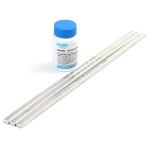 3 Stangen (ca. 600g) 90% Karosseriezinn bleifrei+250g Weichlöt-/Verzinnungspaste - Bild 1 von 3