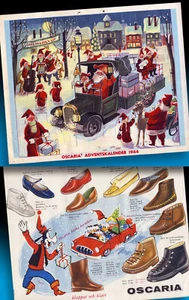 Bel Vecchio Pubblicità Calendario Avvento 1964 Disney Paperino Nicholas Santa - Bild 1 von 3