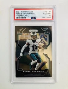2021 Chronicles KENNETH GAINWELL Prizm Black  RC #PB-14 PSA 10 GEM MINT - Picture 1 of 2