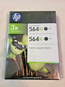 HP,564XL,SCHWARZ TWIN-VALUE PACK TINTENPATRONEN,FÜR PHOTOSMART,OLD STOCK,NEU - Bild 1 von 22