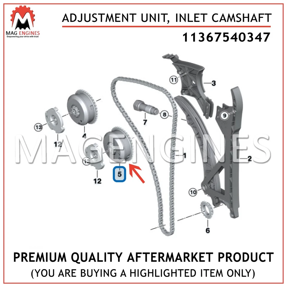 11367540347 INLET CAMSHAFT ADJUSTER BMW N54 FOR 135i 335is 535i M Coupe 740Li - Изображение 1 из 1