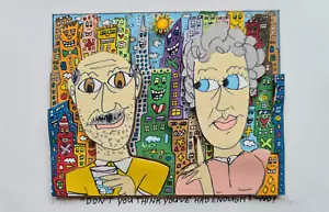 James Rizzi 3D Handsigniert Original DON'T YOU THINK YOU'VE HAD ENOUGH? PoP ART - Bild 1 von 10