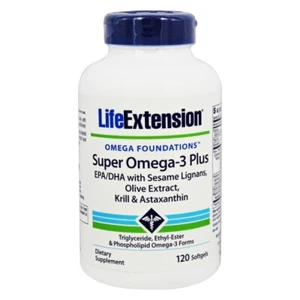 Life Extension Super Omega-3 Plus EPA/DHA w/Lignans,Olive,Krill&Astaxanthin,120 - Picture 1 of 3
