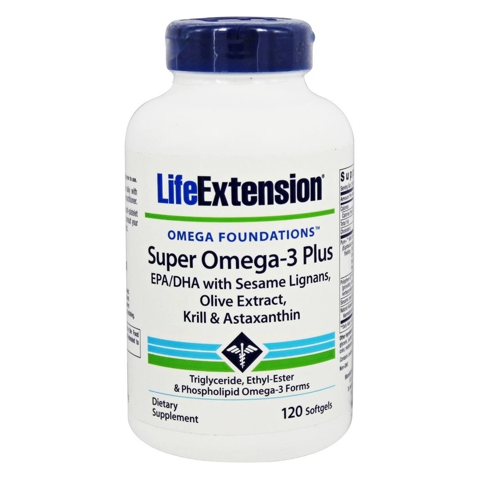 Life Extension Omega Foundations Super Omega-3 Plus 120 Softgels