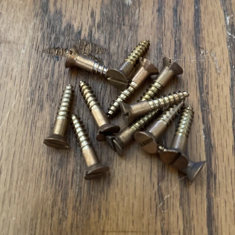 Wood Screws Slotted Flat Head Bronze # 10 X 1 Cover