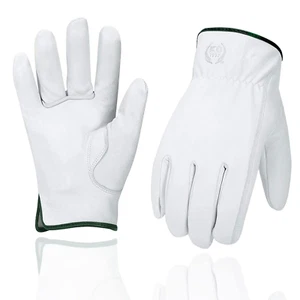 Leder Arbeitshandschuhe, Gartenhandschuhe für Damen und Herren, weiches und dünnes Ziegenleder - Bild 1 von 5