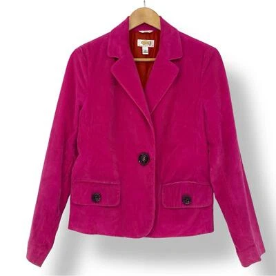 Blazer Talbots Rosa Caliente Pana Preppy Y2K Dinero Antiguo Barbiecore Wms talla 14P Foto 1 de 4