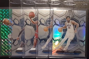 Lote de 5 tarjetas Mosaic Philadelphia 76ers 2023-24 Embiid Silver Prizm Iverson Erving - Imagen 1 de 7