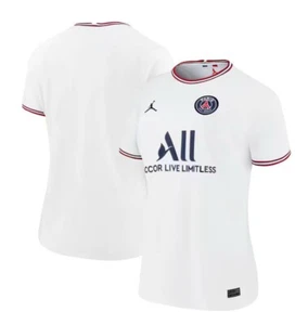Nike Air Jordan Paris Saint Germain Mujer’s Camiseta Mediana Blanco Kit PSG Fútbol - Imagen 1 de 3