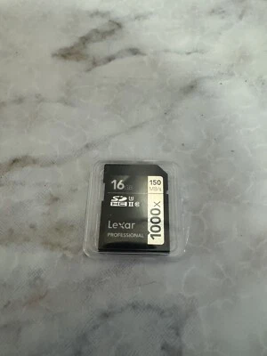 Lexar 16GB SD SDHC Card 1000x 150MB/s Class 10 UHS-II U3  - Image 1 of 2