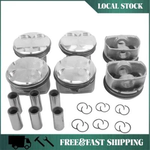 6PCS 3.0L Pistons & Rings Set 10.7:1 For BMW E90 E60 E83 128i 328i 528i X1 N52 - Picture 1 of 4