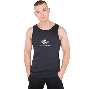 ALPHA INDUSTRIES Herren Tank Top Logo rep. blue S M Trägerhemd blau navy - Bild 1 von 6