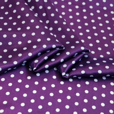 Tecido de cachecol forro casaco macio cetim charmeuse material bolinhas fofo por jarda - Imagem 1 de 4