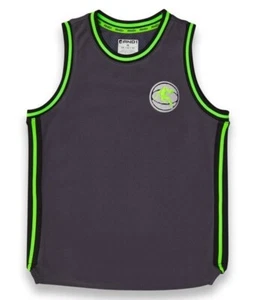 AND 1 NEW♈Boy's Appliqued athletic Jersey size XXL (18)~Charcoal/neon green - Picture 1 of 5