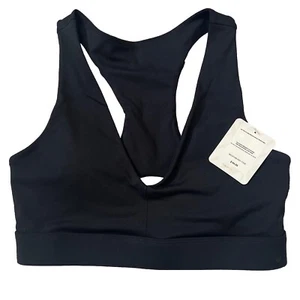 Sujetador deportivo Fabletics On The Go midi de impacto medio negro talla pequeña para mujer - Imagen 1 de 4