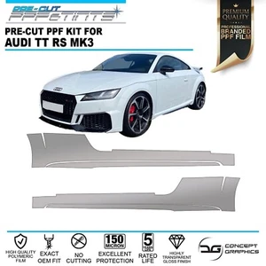 Side Sills Scratch Stone Chip Guard Paint Protection PPF Film For Audi TT RS mk3 - Picture 1 of 4