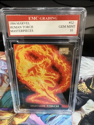 HUMAN TORCH 1994 Skybox Marvel Masterpieces #52 GRADED 10 MINT VINTAGE - Image 1 of 2