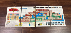 Legend of Zelda Map Strategies Poster TORN Nintendo NES Manual Only