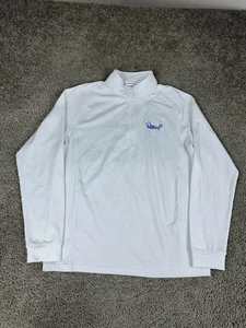 Levelwear Pullover Mens Large White Quarter Zip The Sentry Golf Athletic Stretch - Picture 1 of 10