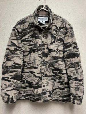 Columbia Gallitan Camisa Chaqueta Camuflaje Lana Pesada Tiro Caza Hombres Grande Foto 1 de 4