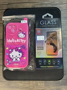 NEW in Box Hello Kitty Phone Case- Apple iPhone 14 PLUS Glass Screen Protector - Photo 1 sur 2